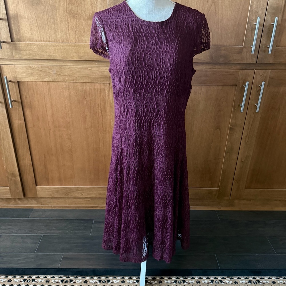 Alfani || A-line purple lace dress